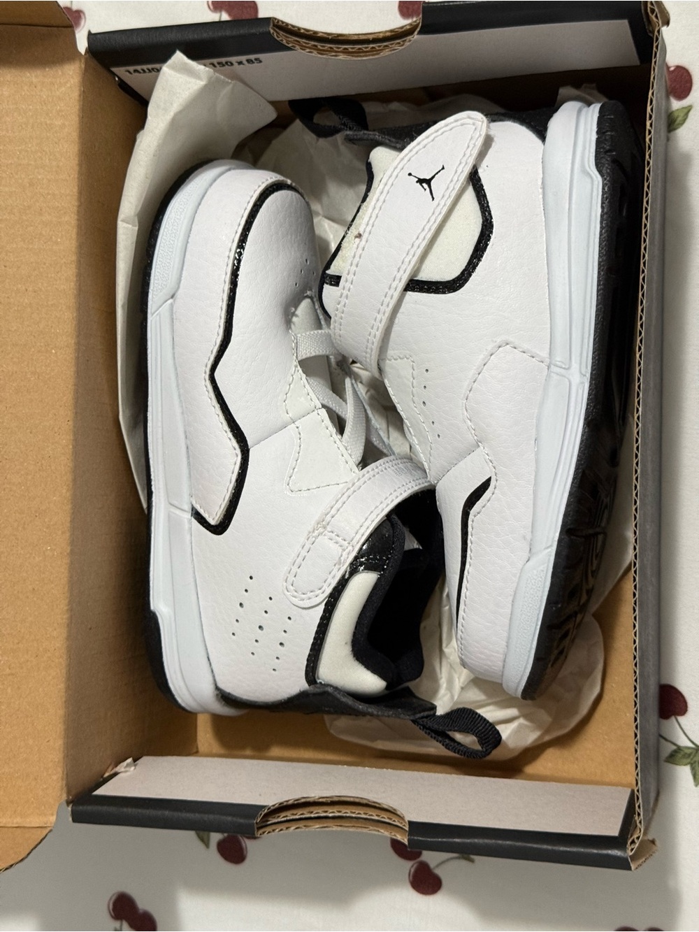 Jordan Kids White and Black Basketball Sneakers